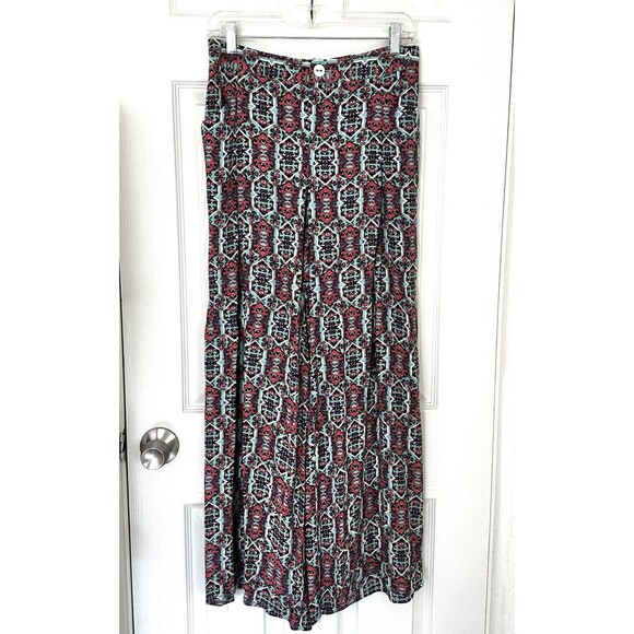 Elevenses Women’s Casual Pants Size 4 Petite Colorful Boho Lightweight Flare Leg - Picture 4 of 11